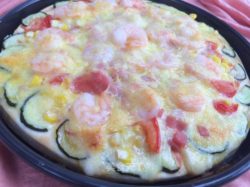 Ham and Shrimp Pizza, No Need to Make Pizza Base recipe