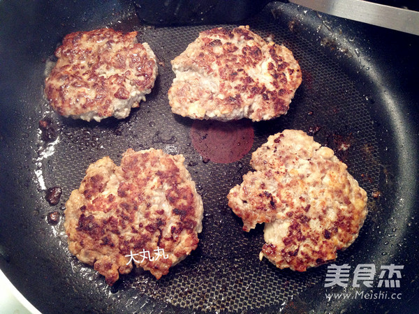 Pan-fried Tofu Beef Patties recipe