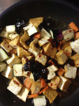 Fried Eggplant Mushrooms with Oil Tofu [traditional Home-cooked Dishes] Freshly Tasted recipe