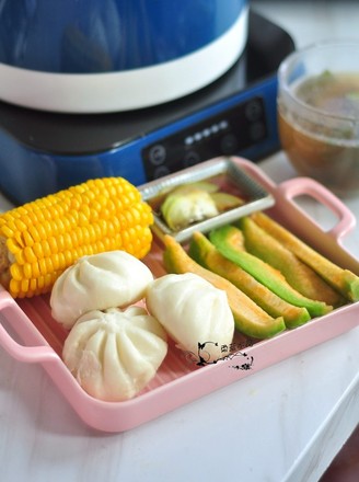 Buns, Corn and Fruit Set recipe