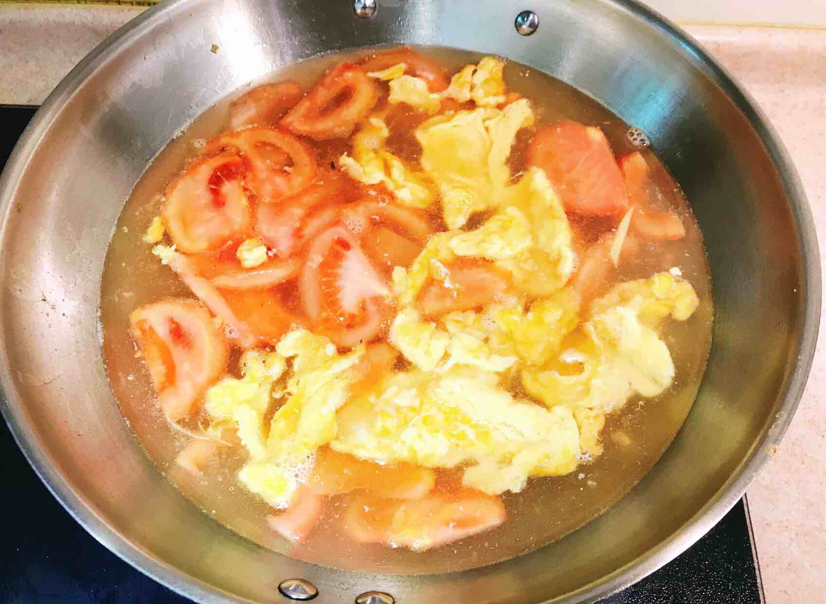 Tomato Omelette Scissors Noodles recipe