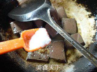 Stir-fried Goose Blood with Leek recipe