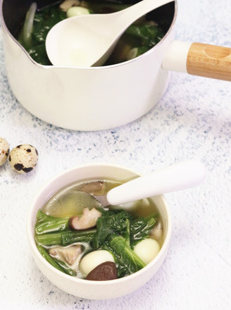 Mushroom and Quail Egg Vegetable Soup