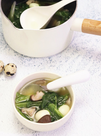 Mushroom and Quail Egg Vegetable Soup recipe