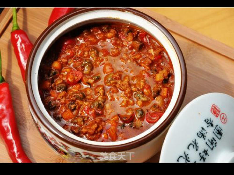 Homemade Pork Snail Chili Sauce Served with Rich Jiangxi Flavor and Salty Flavor recipe