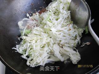 Stir-fried Cabbage with Shrimp Paste recipe