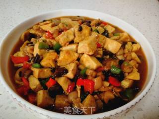 #蛋美食#double Mushroom Tofu Ding recipe