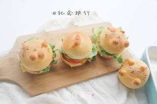 Cute and Cute Mini Cartoon Cat Hamburger recipe