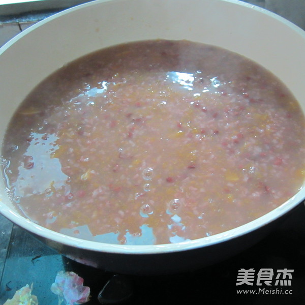 Pumpkin Congee with Red Beans recipe