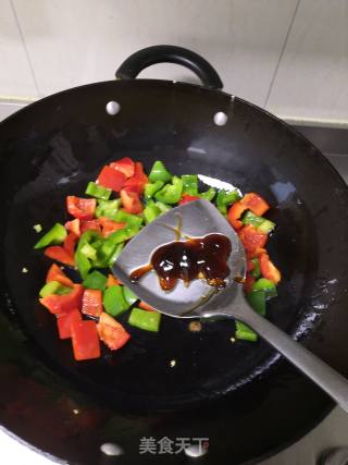 Two-color Pepper in Oyster Sauce recipe