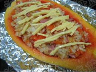 Papaya and Bacon Rice recipe