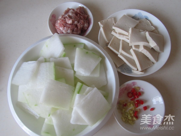 Grilled Winter Melon with Chiba Tofu with Minced Meat recipe