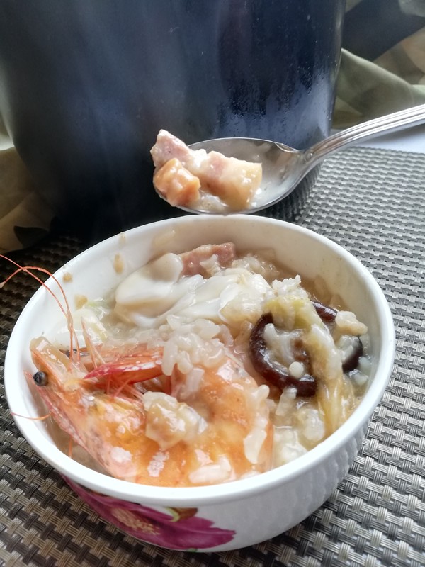Seafood Teochew Casserole Congee recipe