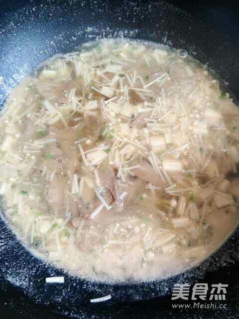 Golden Needle Pork Liver Soup recipe