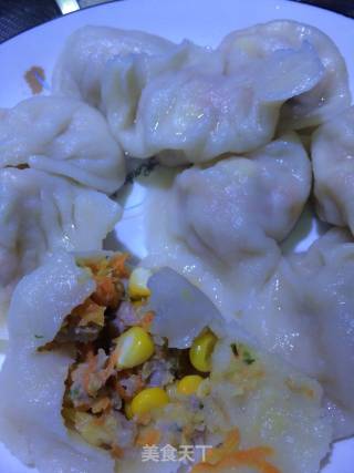 Carrot Corn Lean Meat Dumplings recipe