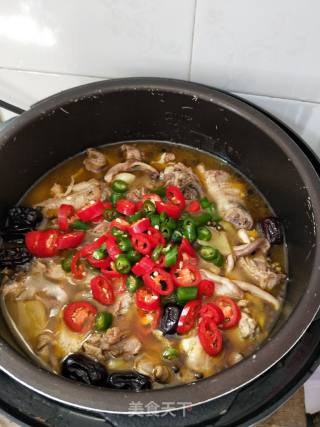 Spicy Pork Belly Pot Chicken recipe