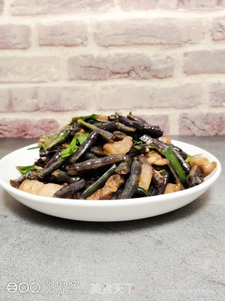Fried Red Beans with Sliced Pork recipe