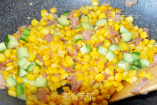 Sweet Bacon Cucumber Corn Kernels recipe