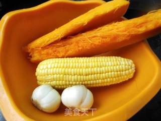 Replenishing Dampness and Nourishing Qi--corn, Pumpkin and Lily Sweet Soup recipe