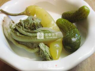 Fried Eggs with Pickles recipe