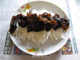 Sha Ge Fungus with Cold Sauce recipe