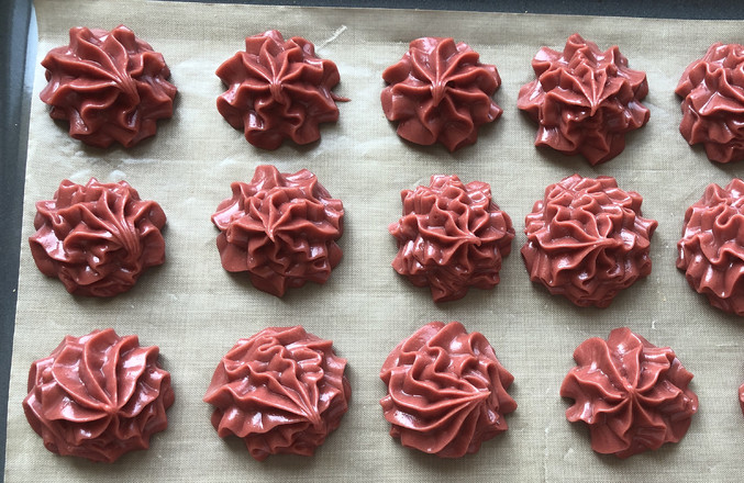 [super Detailed Version] Red Velvet Raspberry Meringue Puffs recipe