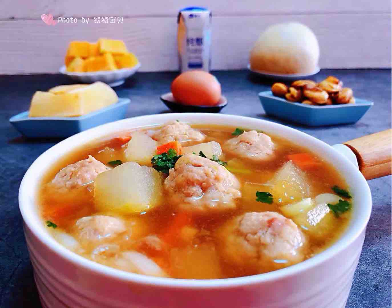 Winter Melon Carrot Meatball Soup recipe