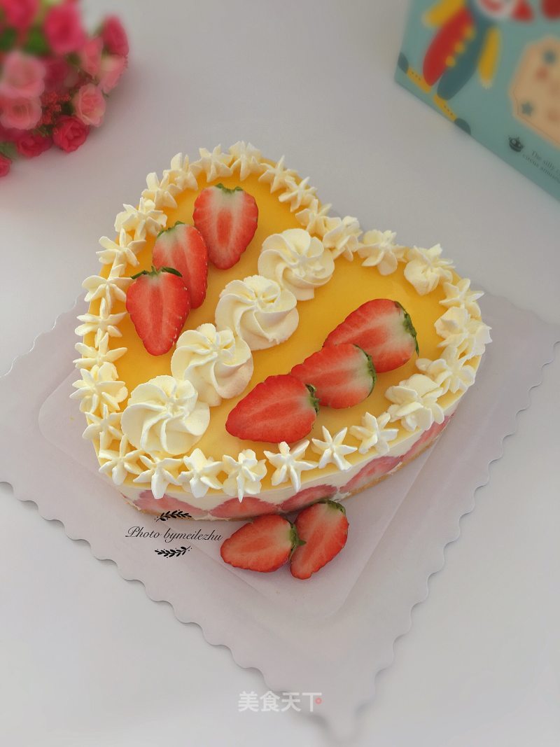 Eight-inch Heart-shaped Orange Cake recipe