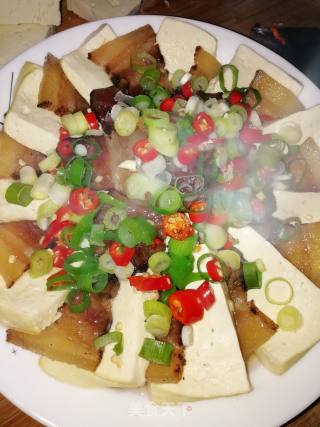 Steamed Tofu with Bacon recipe