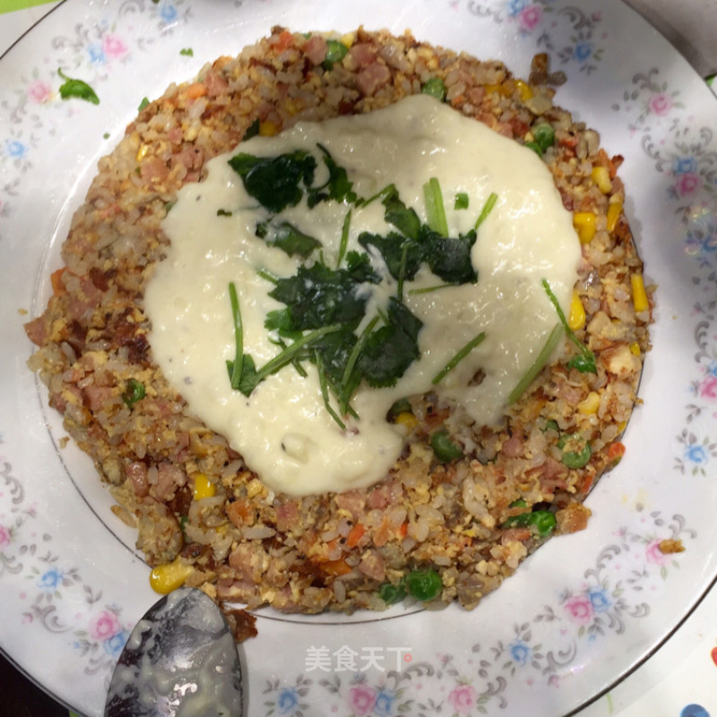 Private Fried Rice with Creamy Mashed Potatoes recipe