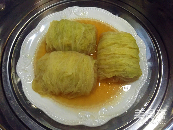 Cabbage Roulade with Abalone Sauce recipe