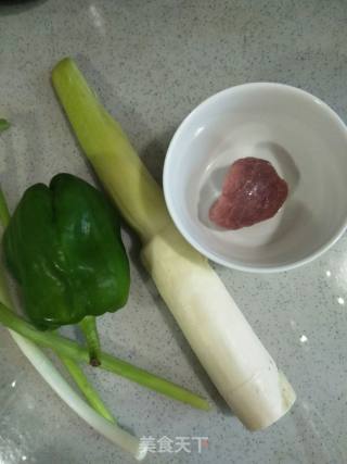 Stir-fried Rice White with Green Peppers recipe