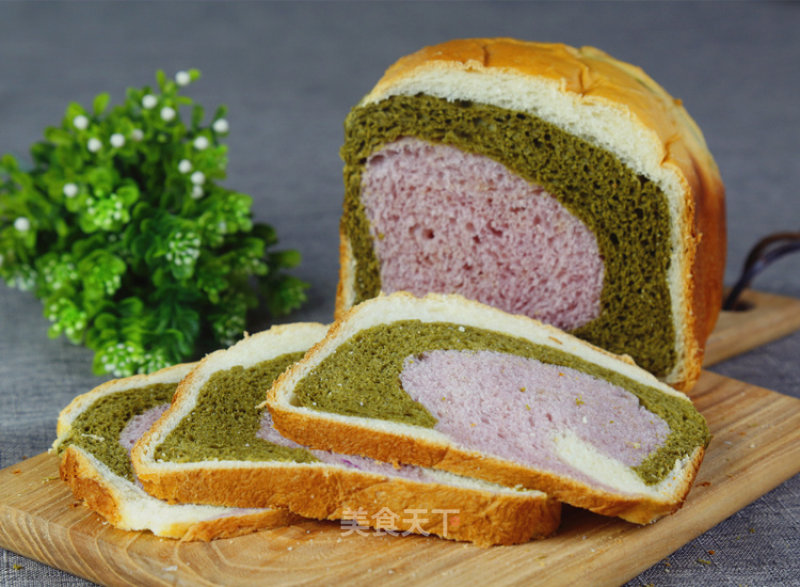 【pure Natural Three-color Toast】bread Machine Version recipe