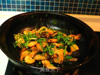 Stir-fried Shrimps with Mushrooms recipe