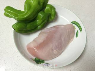 Spicy Green Pepper Chicken Shreds recipe