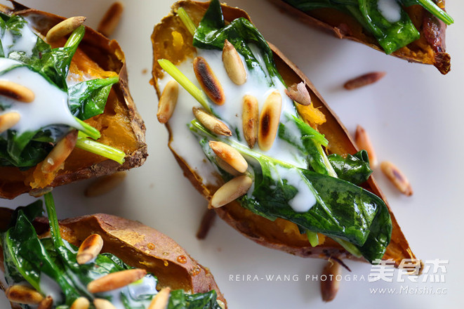 Flavored Roasted Sweet Potatoes recipe