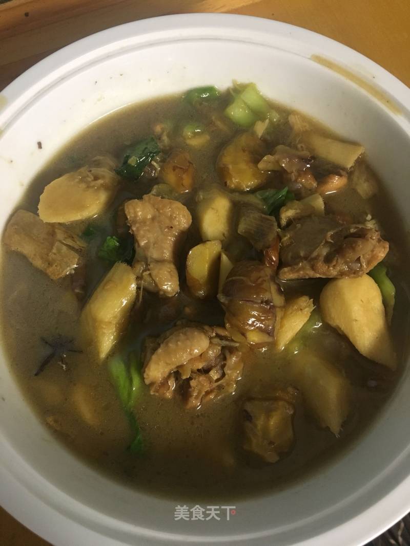 Stewed Chicken with Chinese Yam and Chestnut recipe