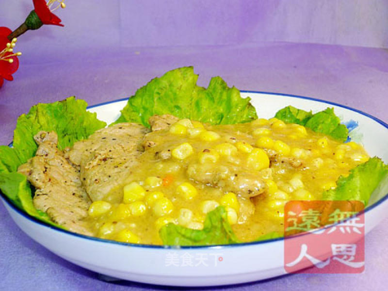 Fried Pork Chop with Corn Sauce recipe