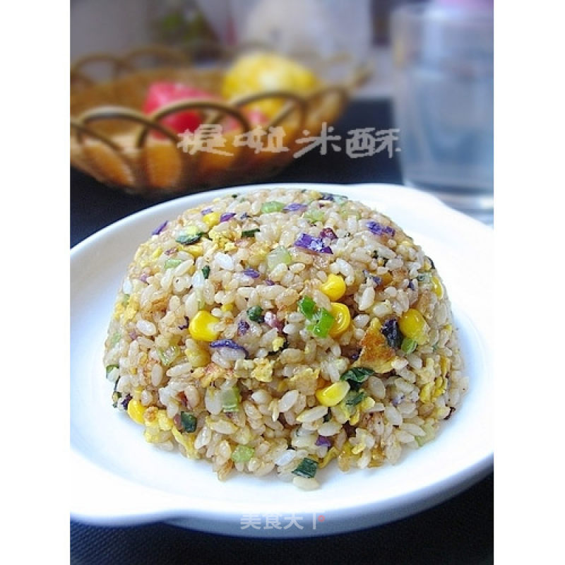 Celery and Purple Cabbage Egg Fried Rice recipe