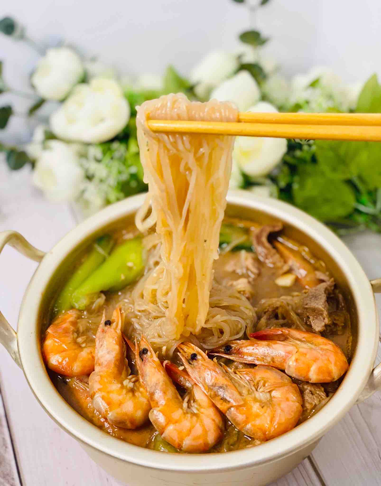 Seafood Loofah Vermicelli in Clay Pot recipe