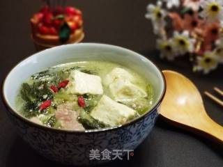 Potherb Mustard Stewed Tofu recipe