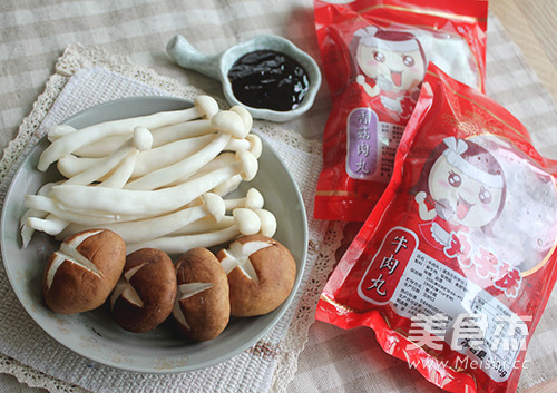 Mushroom Meatballs with Oyster Sauce recipe