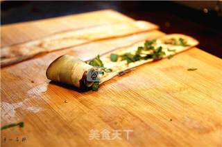 Cool Summer Nine-layered Pagoda Fried Eggplant Roll Su Xin Ju Jing Vegetarian Vegetable recipe