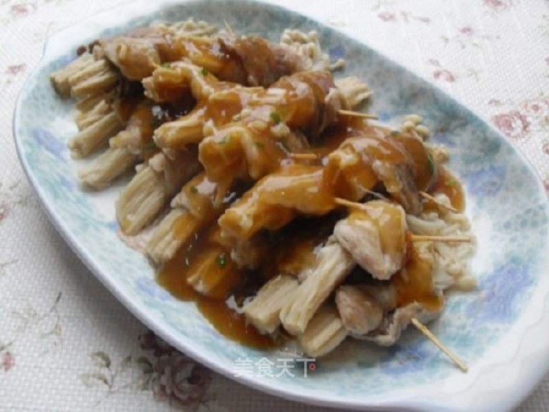 Lean Meat Enoki Mushroom Roll recipe