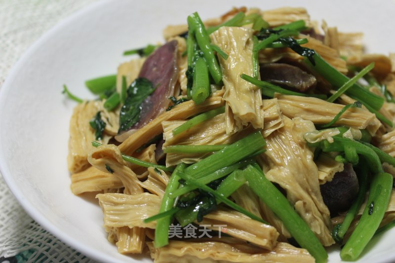 #春食野菜香#yuba Grass Seeds recipe