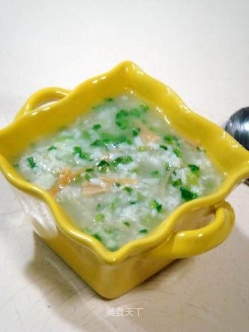 Spinach Congee with Scallops