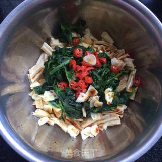 Spinach with Yuba recipe