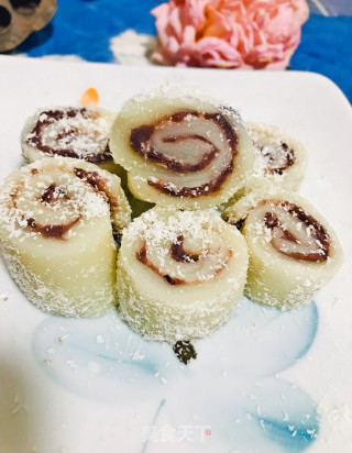 Red Bean Paste and Glutinous Rice Roll (mini Version) recipe