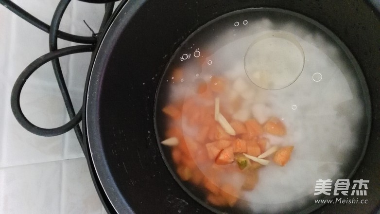 Carrot Scallop Congee recipe