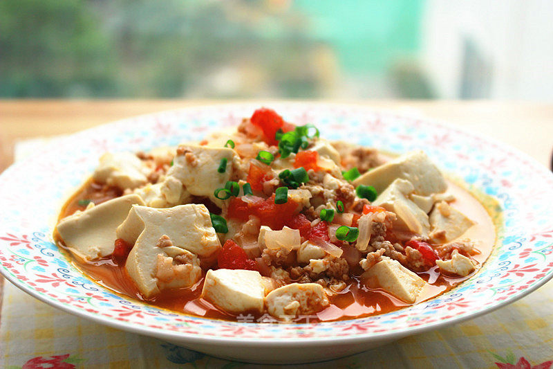 Tofu with Tomato Minced Meat recipe